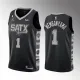 NBA Men's San Antonio Spurs #1 Victor Wembanyama Black 2022/23 Statement Edition With Jersey