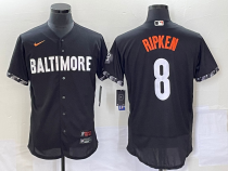 MLB Baltimore Orioles #8 Cal Ripken Jr. Black 2023 City Connect Flex Base Elite Jersey