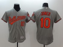 MLB Baltimore Orioles #10 Jones Grey Elite Jersey