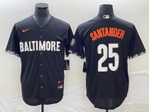 MLB Baltimore Orioles #25 Anthony Santander Black 2023 City Connect Cool Base Stitched Jersey