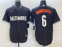 MLB Baltimore Orioles #6 Ryan Mountcastle Black 2023 City Connect Cool Base Stitched Jersey