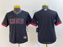 Youth MLB Cincinnati Reds Blank 2023 City Connect Cool Base Stitched Baseball Jersey