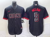 MLB Cincinnati Reds #9 Matt McLain Black 2023 City Connect Stitched Jersey