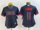 Women MLB Cincinnati Reds #11 Barry Larkin Black 2023 City Connect Stitched Jersey