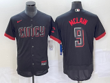 MLB Cincinnati Reds #9 Matt McLain Black 2023 City Connect Flex Base Stitched Jersey