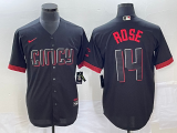 MLB Cincinnati Reds #14 Pete Rose Black 2023 City Connect Stitched Jersey