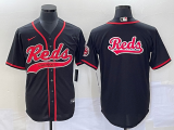 MLB Cincinnati Reds With Logo In Back Cool Base Stitched Baseball Jersey