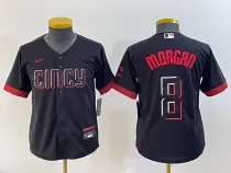 Yoth MLB Cincinnati Reds #8 Joe Morgan 2023 City Connect Cool Base Stitched Baseball Jersey