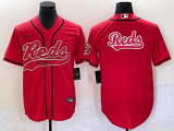 MLB Cincinnati Reds With Logo In Back Cool Base Stitched Baseball Jersey