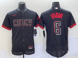 MLB Cincinnati Reds #6 Jonathan India Black 2023 City Connect Flex Base Stitched Jersey