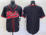 MLB Cincinnati Reds Blank Black Stitched Baseball Jersey