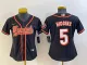 Women Cincinnati Bengals #5 Tee Higgins Black Baseball Nike Jersey