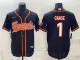 Men's Cincinnati Bengals #1 Ja'Marr Chase Black With Patch Cool Base Stitched Baseball Jersey