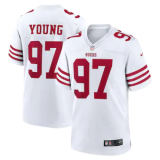 Men's San Francisco 49ers #97 Bryant Young New White Vapor Untouchable Limited Jersey