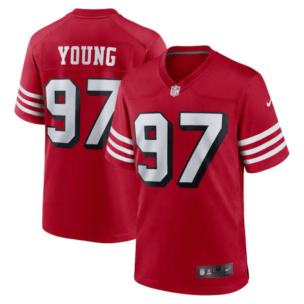 Men's San Francisco 49ers #97 Bryant Young Red Color Rush Limited Jersey