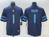 Men's Chicago Bears #1 Justin Fields Navy 2019 City Edition Limited Stitched Jersey