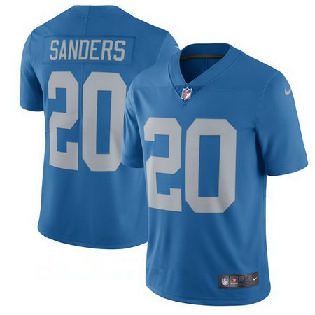 New Nike Detroit Lions #20 B.Sanders Blue Vapor Untouchable Limited Jersey