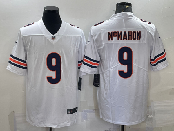 Mens Chicago Bears #9 McMAHON White Vapor Limited Jersey