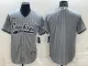 Men's Dallas Cowboys Blank Gray With Patch Cool Base Stitched Baseball Jersey