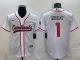 Men's Arizona Cardinals #1 Kyler Murray White With Patch Stitched Baseball Jersey