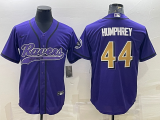 Men's Baltimore Ravens #44 Humphrey Purple Baseball Nike Jersey