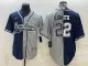 Men's Dallas Cowboys #22 Emmitt Smith Navy/Gray Split With Patch Stitched Jersey
