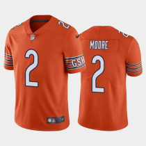 Men's Chicago Bears #2 D.J. Moore Orange Vapor Untouchable Limited Jersey