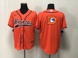 Men's Denver Broncos Blank Orange Baseball Nike Jersey