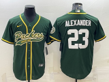 Men's Green Bay Packers #23 Jaire Alexander Green With Patch Cool Base Stitched Jersey