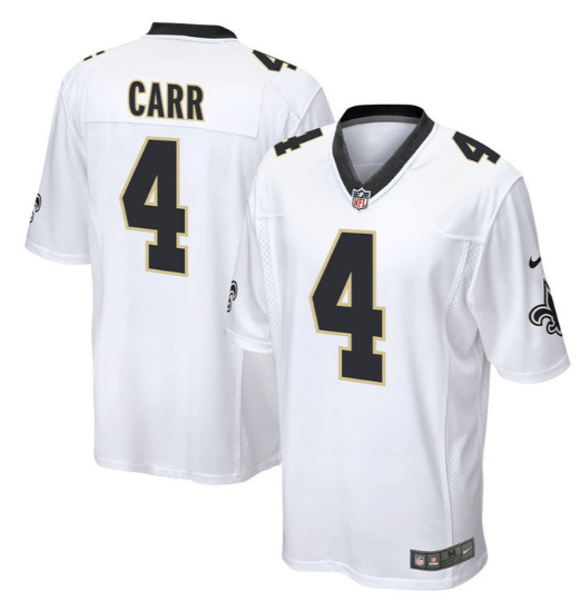 Men's New Orleans Saints #4 Derek Carr White Vapor Untouchable Limited Jersey