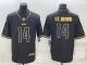 Men's Detroit Lions #14 Amon Ra St Brown Black Golden Edition Limited Jersey