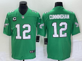 Men's Philadelphia Eagles #12 Randall Cunningham Green Vapor Limited With C Patch Jersey