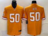 Men's Tampa Bay Buccaneers #50 Vita Vea Orange Throwback Vapor Untouchable Limited Jersey