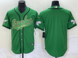 Men's Philadelphia Eagles Blank Green Nike Baseball Jersey