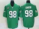 Men's Philadelphia Eagles #98 Jalen Carter Green Vapor Limited With C Patch Jersey