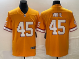 Men's Tampa Bay Buccaneers #45 Devin White Orange Throwback Vapor Untouchable Limited Jersey