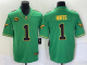 Men's Philadelphia Eagles #1 Jalen Hurts Green/Black/Gold With C Patch Jersey