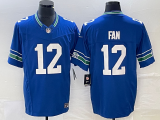 Men's Seattle Seahawks 12th Fan Royal 2023 F.U.S.E. Vapor Limited Throwback Jersey