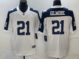 Men's Dallas Cowboys #21 Gilmore White Vapor Limited Thanksgiving Jersey