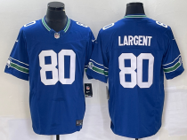 Men's Seattle Seahawks #80 Largent Royal 2023 F.U.S.E. Vapor Limited Throwback Jersey