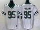 Men's New York Jets #95 Williams White 2023 F.U.S.E. Vapor Limited Throwback Jersey