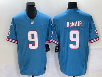 Men's Tennessee Titans #9 Steve McNair Light Blue 2023 F.U.S.E. Vapor Limited Jersey