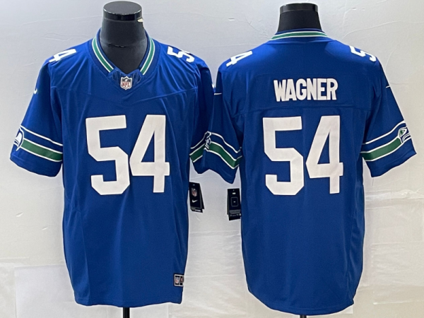 Men's Seattle Seahawks #54 Bobby Wagner Royal 2023 F.U.S.E. Vapor Limited Throwback Jersey