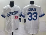Men's Los Angeles Dodgers #33 James Outman White City Connect Flex Base Elite Jersey