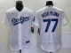 MLB Los Angeles Dodgers #77 Peso Pluma White Flex Base Elite Jersey