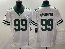 Men's Philadelphia Eagles #99 Gastineau White 2023 F.U.S.E. Vapor Limited With C Patch Jersey