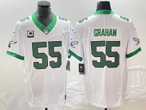 Men's Philadelphia Eagles #55 Graham White 2023 F.U.S.E. Vapor Limited With C Patch Jersey