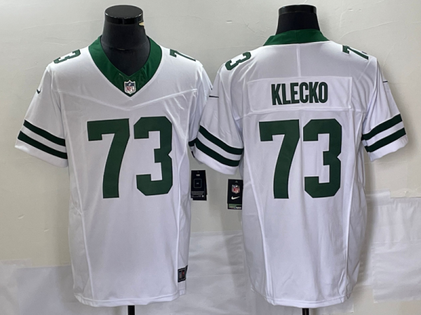 Men's New York Jets #73 Klecko White 2023 F.U.S.E. Vapor Limited Throwback Jersey