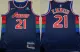 NBA Philadelphia 76ers #21 Embiid Navy Blue Nike Jersey