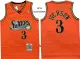NBA 76ers 3 Allen Iverson Orange Hardwood Classics Men Jersey